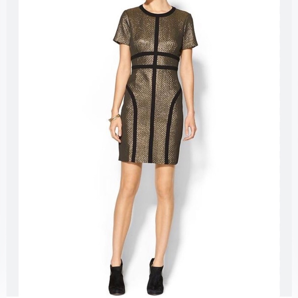 Elegant Black and Gold Women's Dress